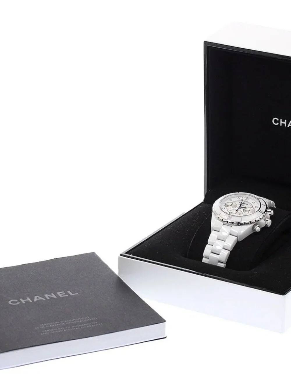 CHANEL J12 white ceramic H2009 9P diamond chronograph Automatic Men's_958300